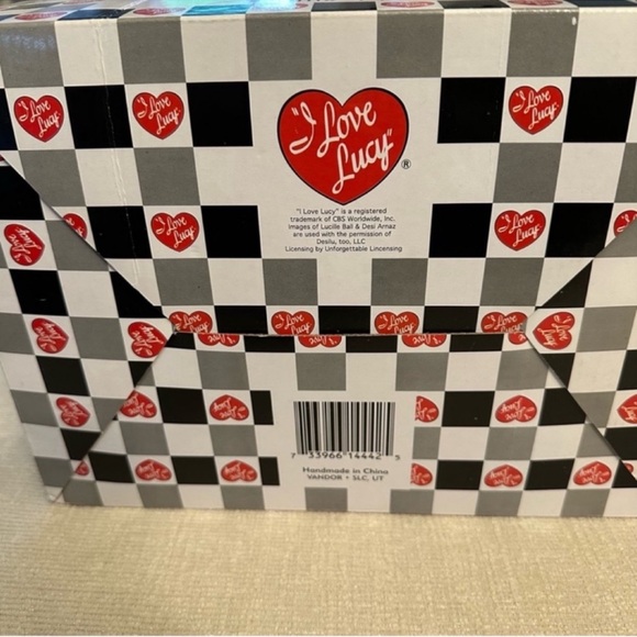 VINTAGE I LOVE LUCY RETRO TV COOKIE JAR PINK/BLACK - Picture 6 of 6